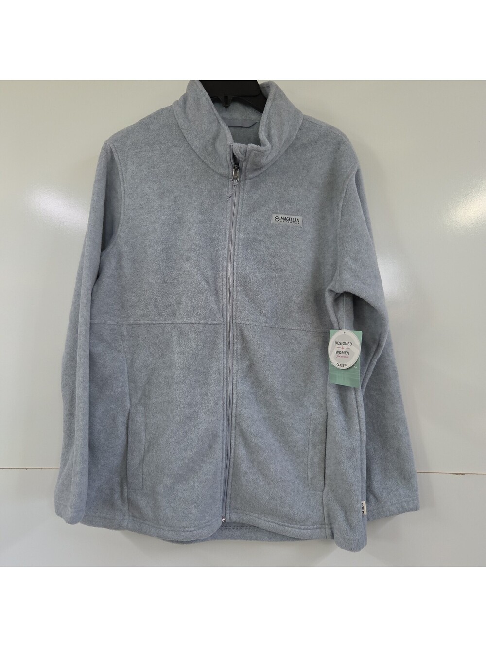 Arctic Fleece Jacket Women's Large Magellan Outdoors Gray Monument Heather Zip